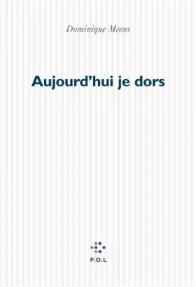 Couverture du produit · Aujourd'hui je dors