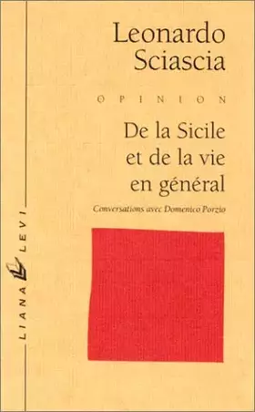 Couverture du produit · De la Sicile et de la vie en général
