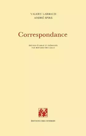 Couverture du produit · Correspondance
