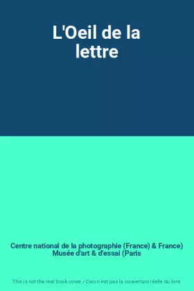 Couverture du produit · L'Oeil de la lettre