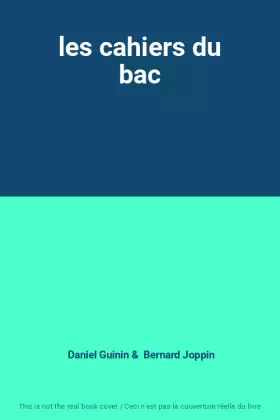 Couverture du produit · les cahiers du bac