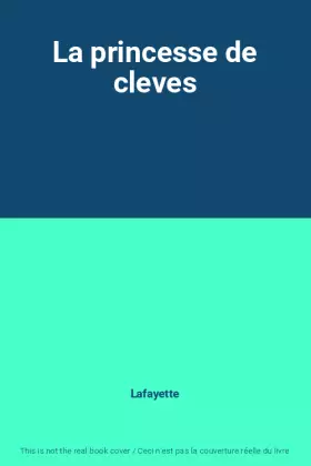 Couverture du produit · La princesse de cleves