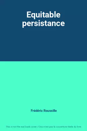 Couverture du produit · Equitable persistance