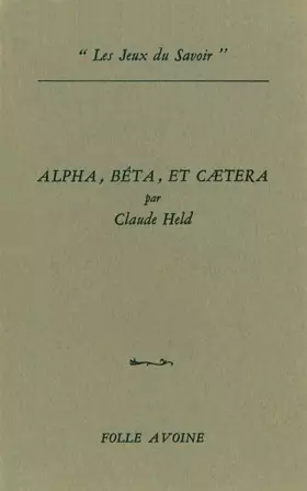 Couverture du produit · Alpha, Bêta et Caetera