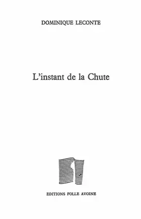 Couverture du produit · L'instant de la chute