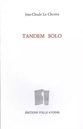 Couverture du produit · Tandem solo