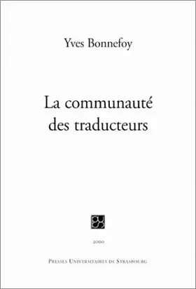 Couverture du produit · La communauté des traducteurs