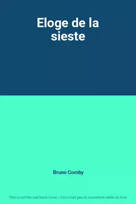Couverture du produit · Eloge de la sieste