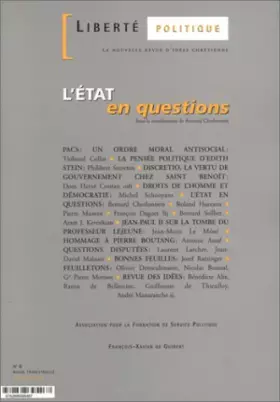Couverture du produit · Etat en question. Liberté politique, numéro 6