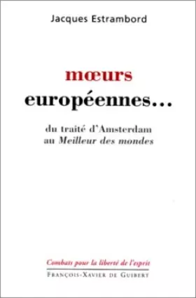 Couverture du produit · Moeurs européennes