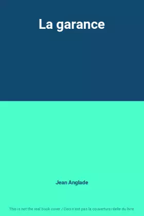 Couverture du produit · La garance