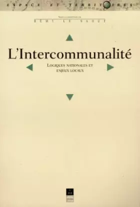 Couverture du produit · INTERCOMMUNALITE