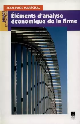Couverture du produit · Éléments d'analyse économique de la firme