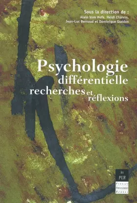 Couverture du produit · Psychologie différentielle : recherches et réflexions