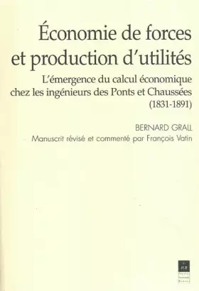 Couverture du produit · ECONOMIE DE FORCE ET PRODUCTION D UTILITES