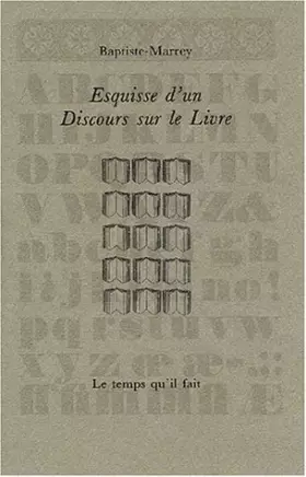 Couverture du produit · Esquisse d'un discours sur le livre