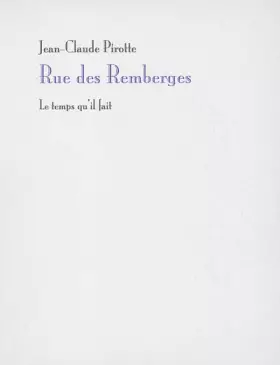 Couverture du produit · Rue des Remberges