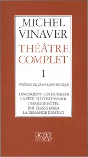 Couverture du produit · Théâtre complet, tome 1