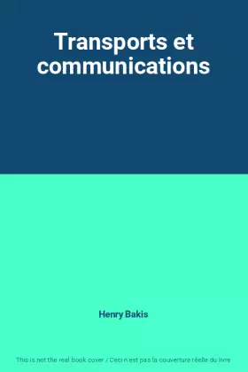 Couverture du produit · Transports et communications
