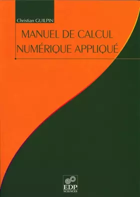 Couverture du produit · Manuel de calcul numérique appliqué