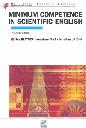 Couverture du produit · Minimum competence in scientific english (en anglais)