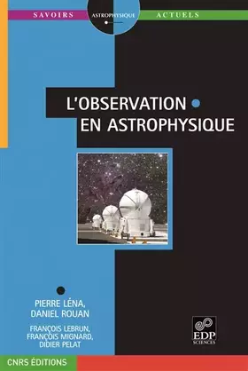 Couverture du produit · L'observation en astrophysique