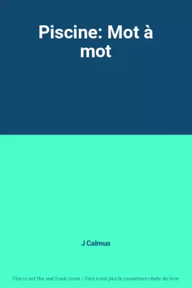 Couverture du produit · Piscine: Mot à mot