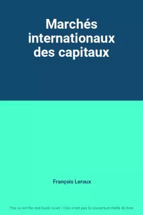 Couverture du produit · Marchés internationaux des capitaux