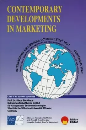 Couverture du produit · Contemporary Developments in Marketing