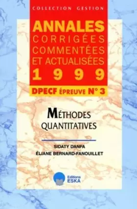 Couverture du produit · METHODES QUANTITATIVES DPCEF 3 99