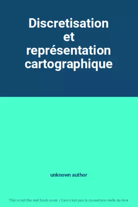 Couverture du produit · Discretisation et représentation cartographique