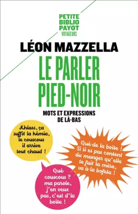 Couverture du produit · Le parler pied-noir