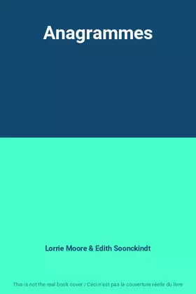 Couverture du produit · Anagrammes