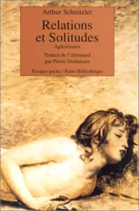 Couverture du produit · RELATIONS ET SOLITUDES. Aphorismes