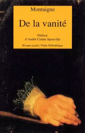 Couverture du produit · De la vanité