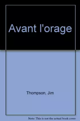Couverture du produit · Avant l'orage