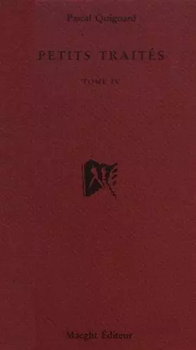 Couverture du produit · Petits traités, volume 4