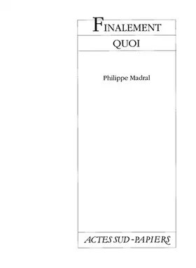 Couverture du produit · Finalement quoi