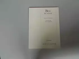 Couverture du produit · Bête de style