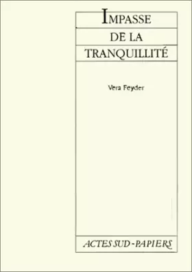 Couverture du produit · Impasse de la tranquillité