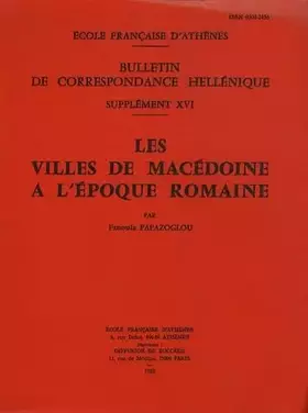 Couverture du produit · Les Villes de Macédoine à l'époque romaine