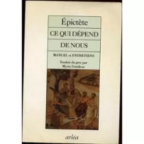 Couverture du produit · Ce qui dépend de nous :Manuel &Entretiens