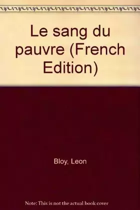 Couverture du produit · Le sang du pauvre