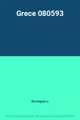 Couverture du produit · Grece 080593