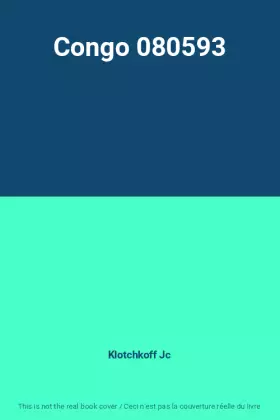 Couverture du produit · Congo 080593