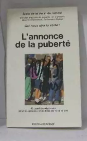 Couverture du produit · L'Annonce de la puberté