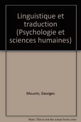 Couverture du produit · Linguistique et Traduction