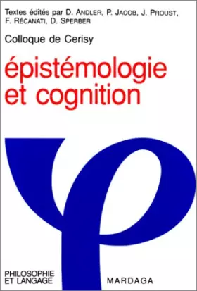 Couverture du produit · EPISTEMOLOGIE ET COGNITION
