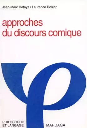 Couverture du produit · APPROCHE DU DISCOURS COMIQUE
