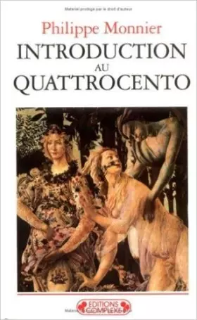 Couverture du produit · Introduction au quattrocento